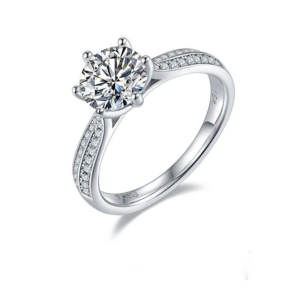 1.5 Carat Moissanite Double Halo Engagement Ring H246130