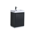 30 in. Free Standing Modern Black Bathroom Vanity B280470