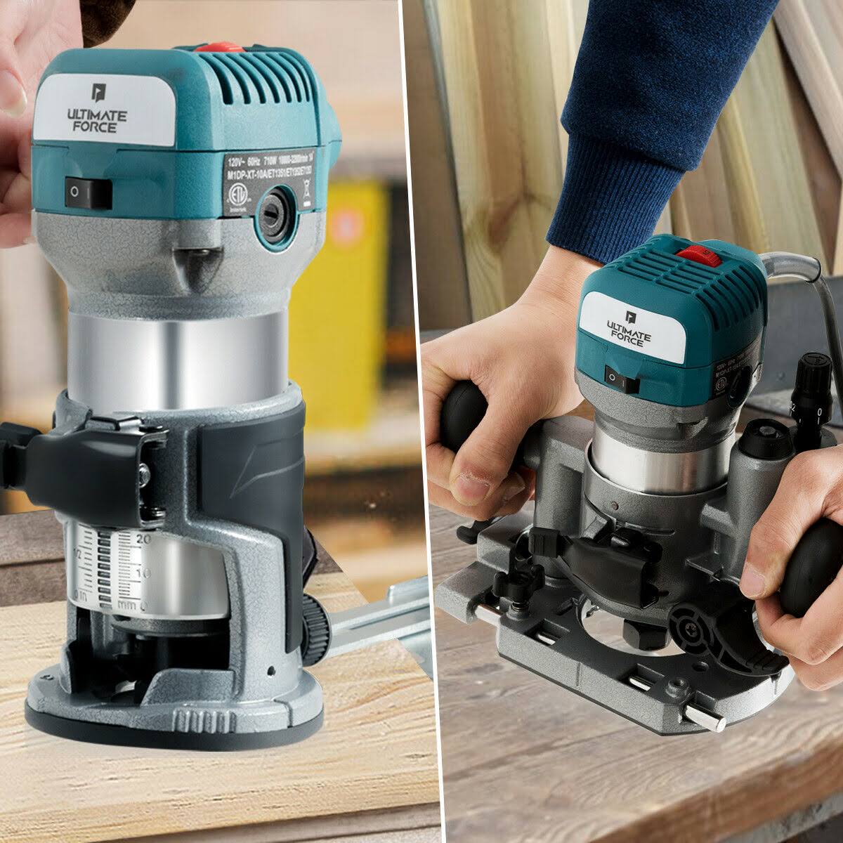 1.25HP Variable Speed Palm Router with Plunge Base R68594