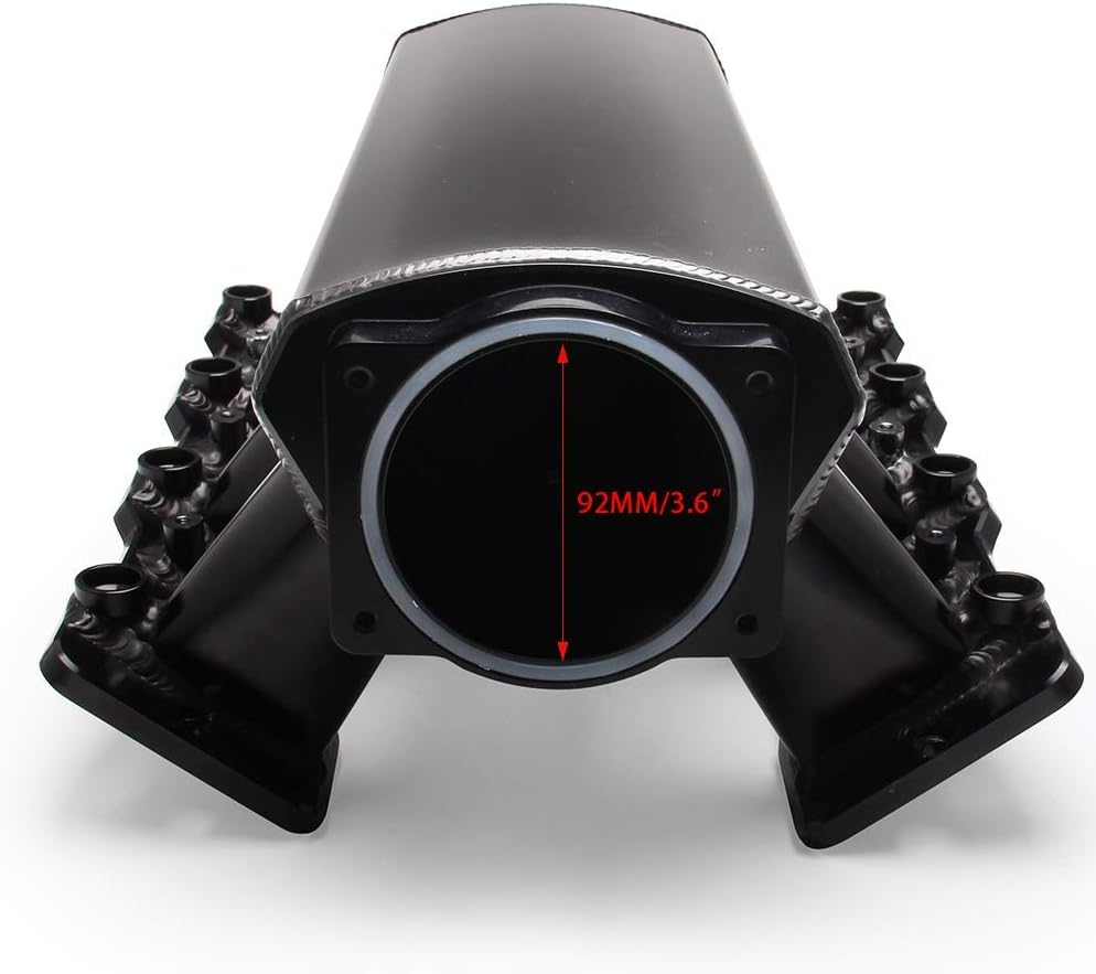 92mm Throttle Body Sheet Metal EFI Intake Manifold Black W626382
