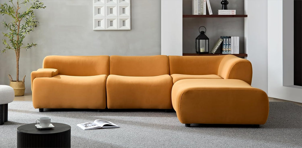 105.9'' Curved Sectional Sofa (Orange) M27074