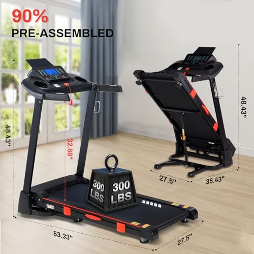 15% Auto Incline Treadmill, 10 MPH Speed, 3.0 HP, 18" Wider Belt S4381