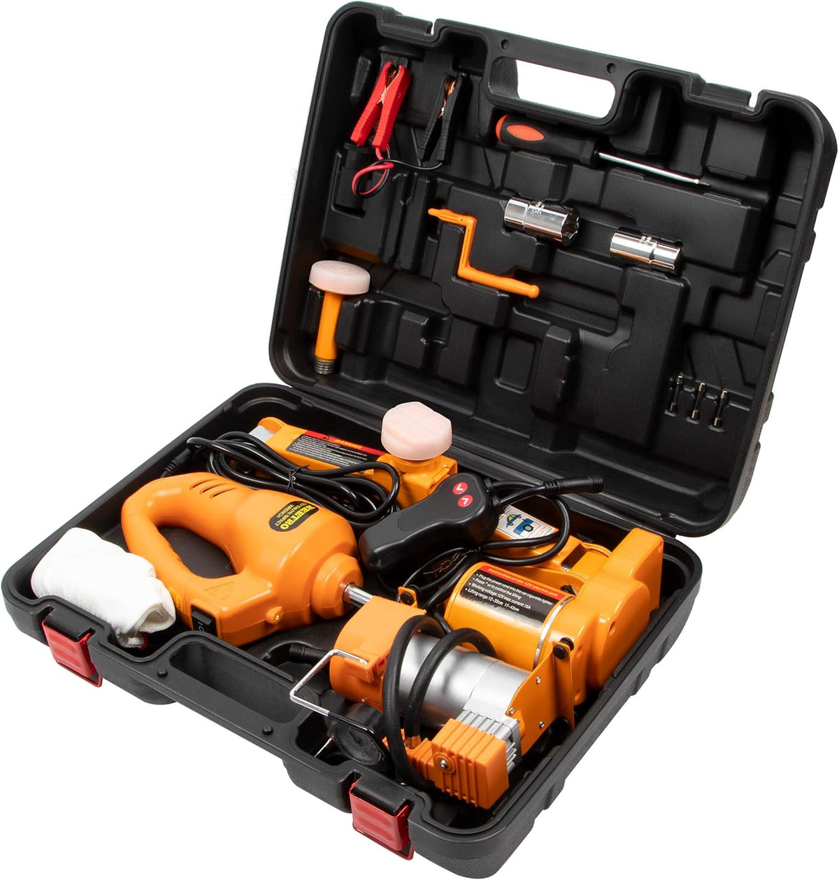3 Ton Electric Car Jack with Electric Wrench and Inflator Pump A1299