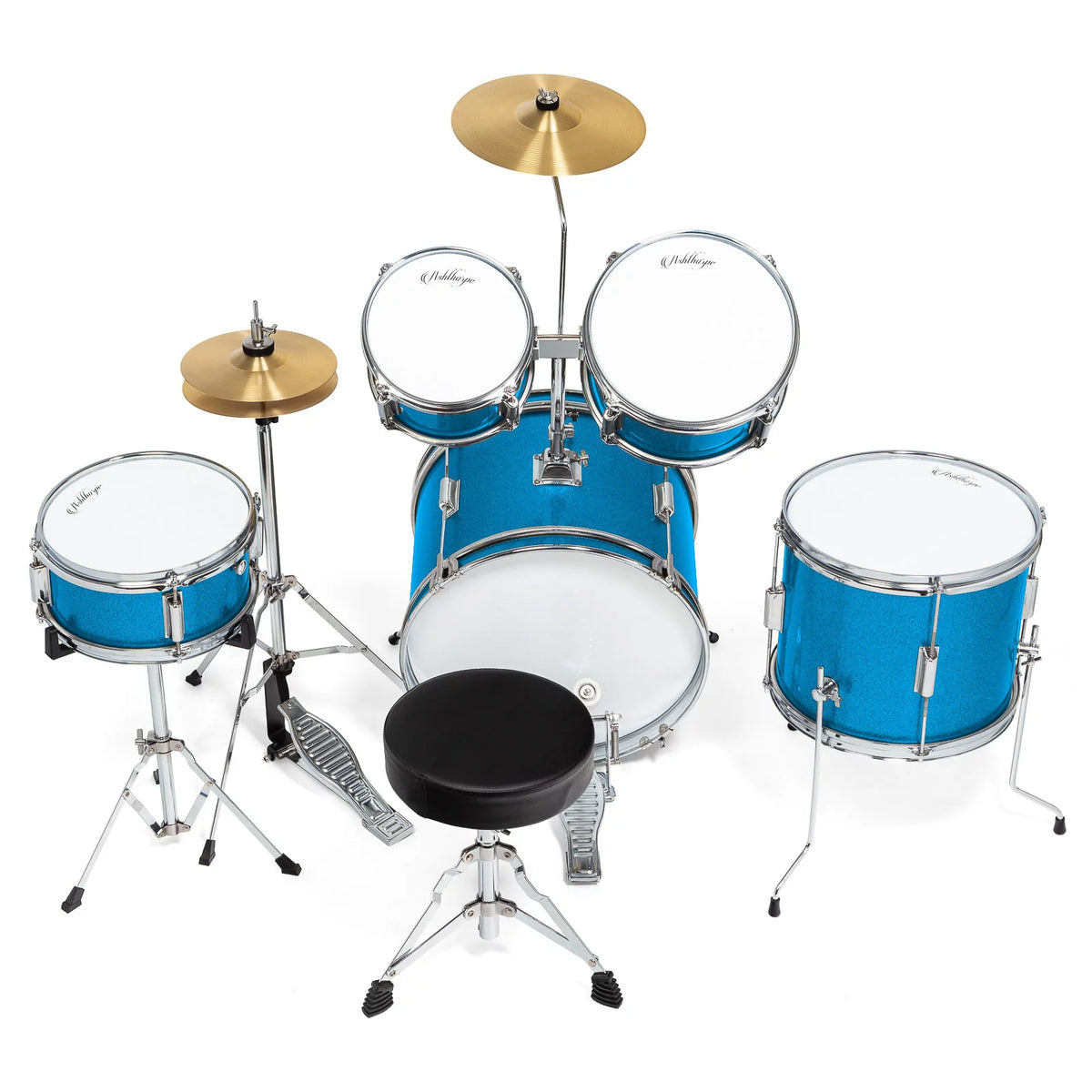 Blue 5-Piece Junior Drum Set with Genuine Brass Cymbals T791561