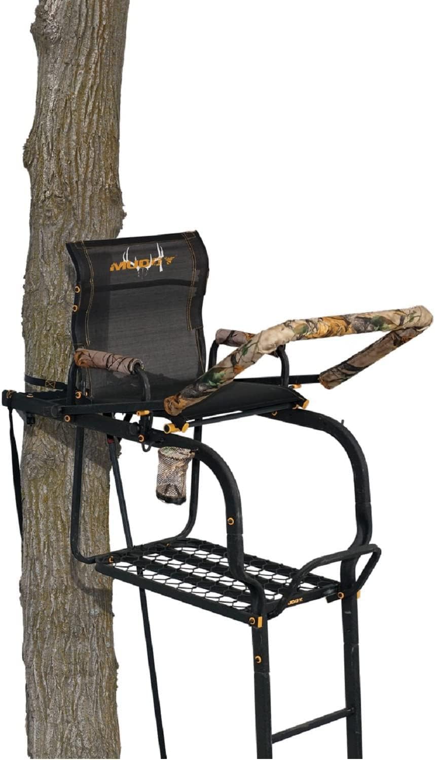 20' Height Steel Ladder Stand with Padded Shooting Rest A300