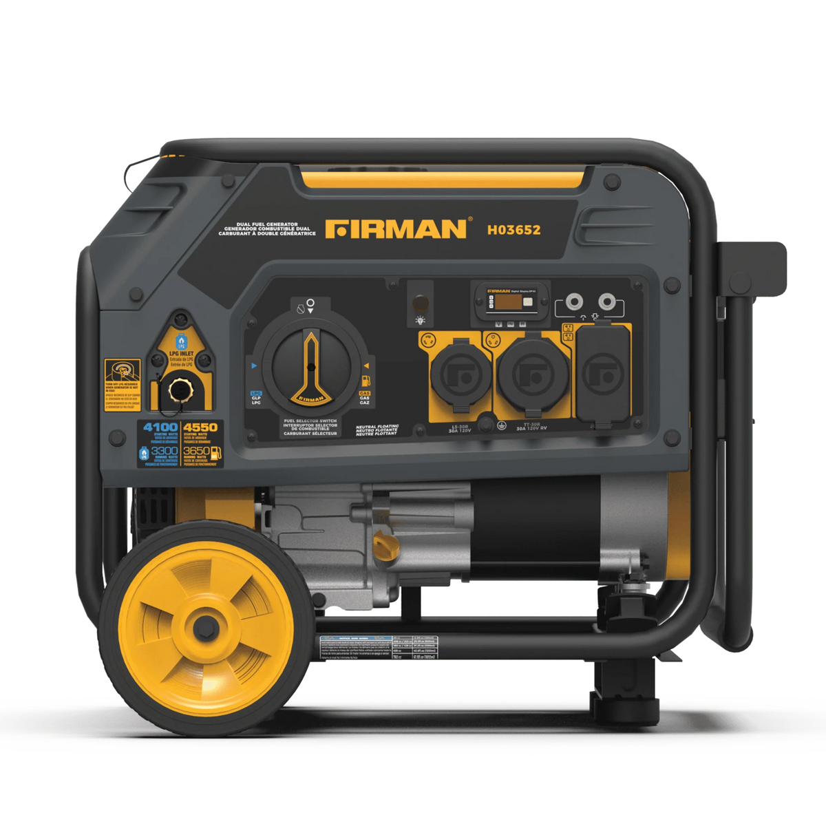 4550/3650 Watt Dual Fuel Recoil Start Generator Q7621