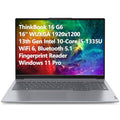 16" FHD+ Laptop Computer, 13th Gen Intel 10-Core i5-1335U, 16GB DDR5 RAM, 512GB PCIe SSD, WiFi 6, Bluetooth 5.1, Fingerprint Reader, Windows 11 Pro O5671