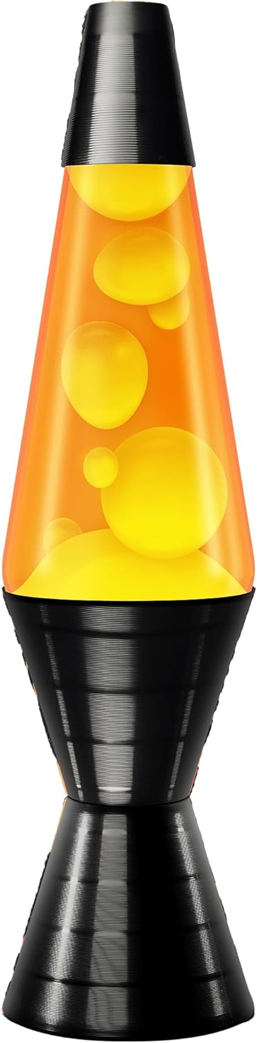 14.5'' Yellow Wax and Orange Liquid Motion Light O416