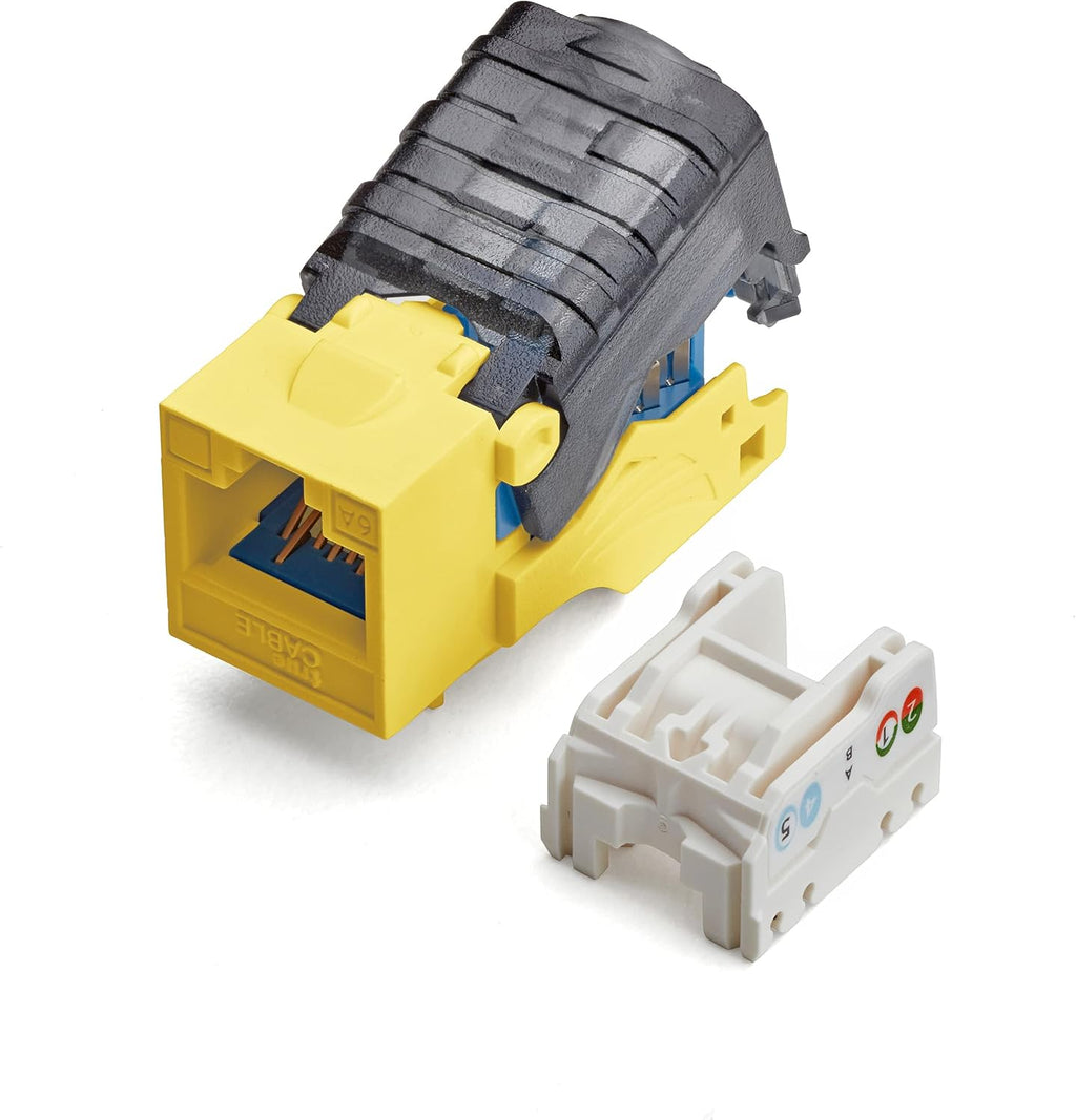 Blue Cat6A Toolless Keystone Jack 12 Pack O931