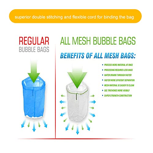 5pcs 1 Gallon Filter Bag Bubble Bag Kit Set Micron Drawstring Extraction Bags Q45151