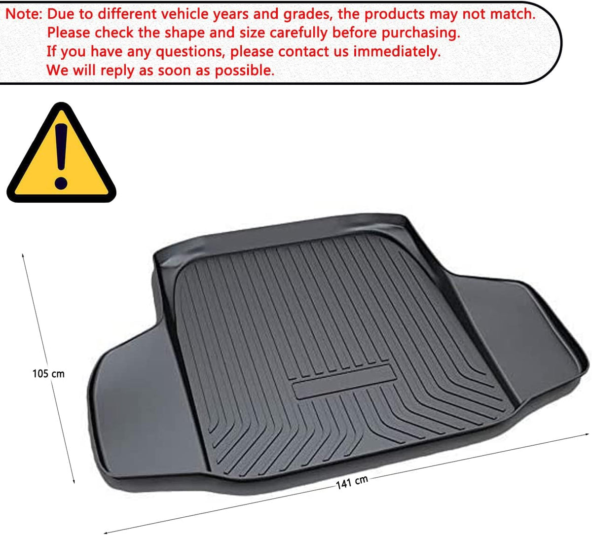 All-Weather Rear Trunk Tray Cargo Liner B24124