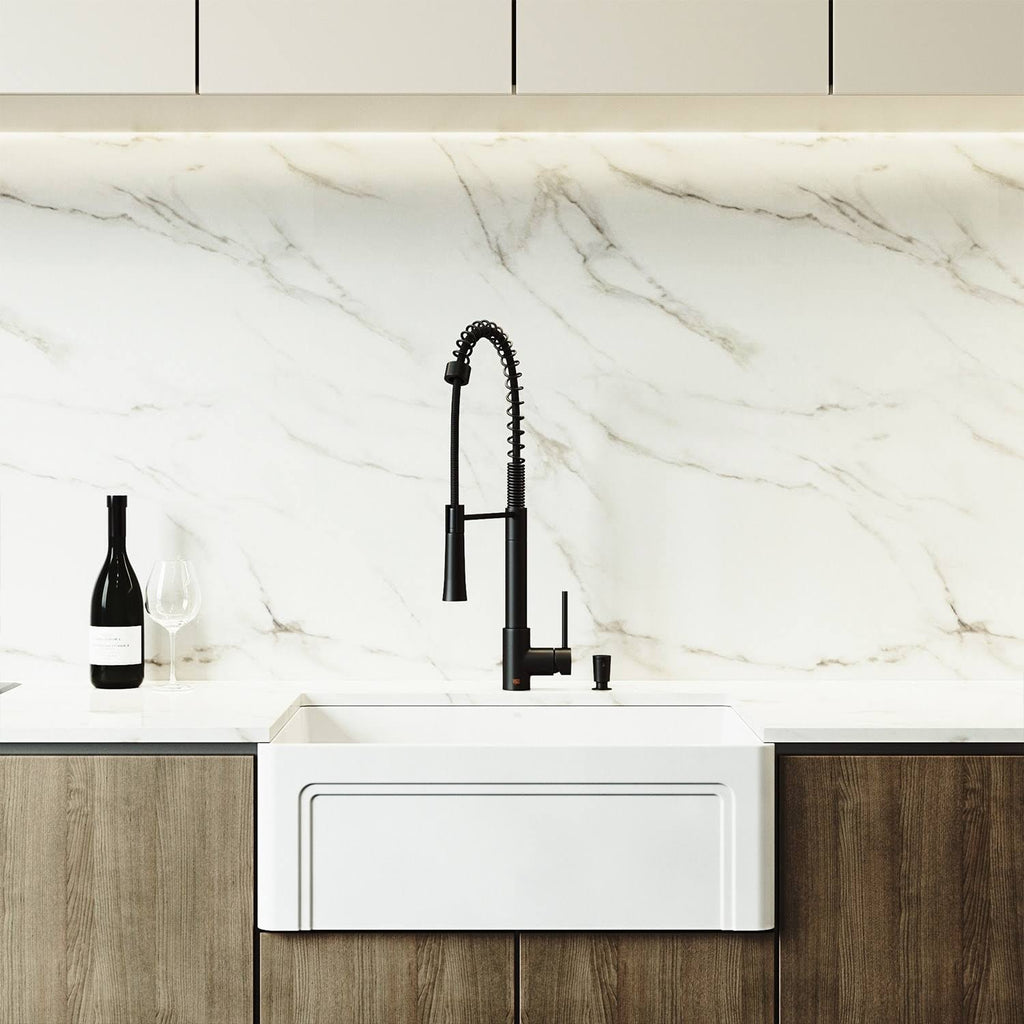 27 inch Matte Stone Farmhouse Kitchen Sink J2200