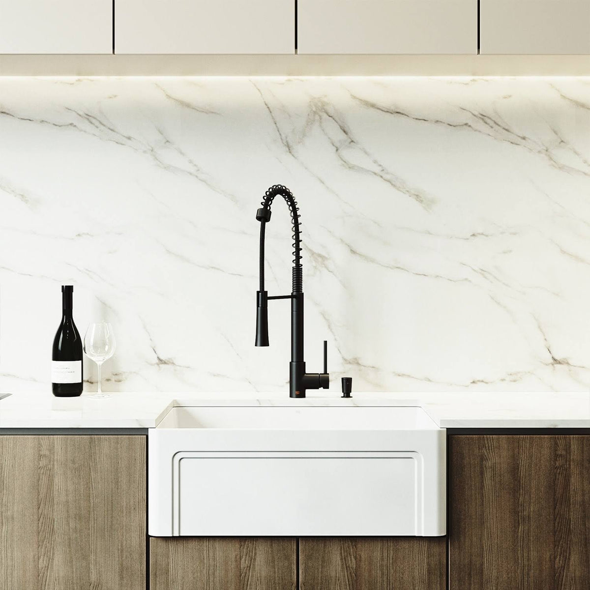 27 inch Matte Stone Farmhouse Kitchen Sink J2200