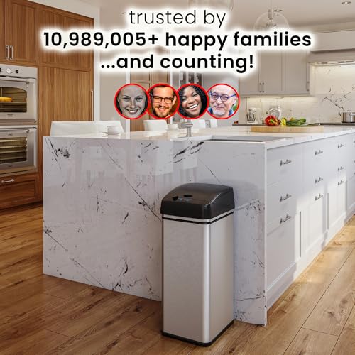 13 Gallon Stainless Steel Sensor Trash Can H50864