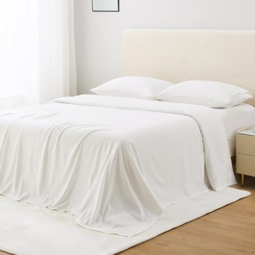 Beige Queen Size 4-Piece Brushed Microfiber Sheet Set with Deep Pocket I3501