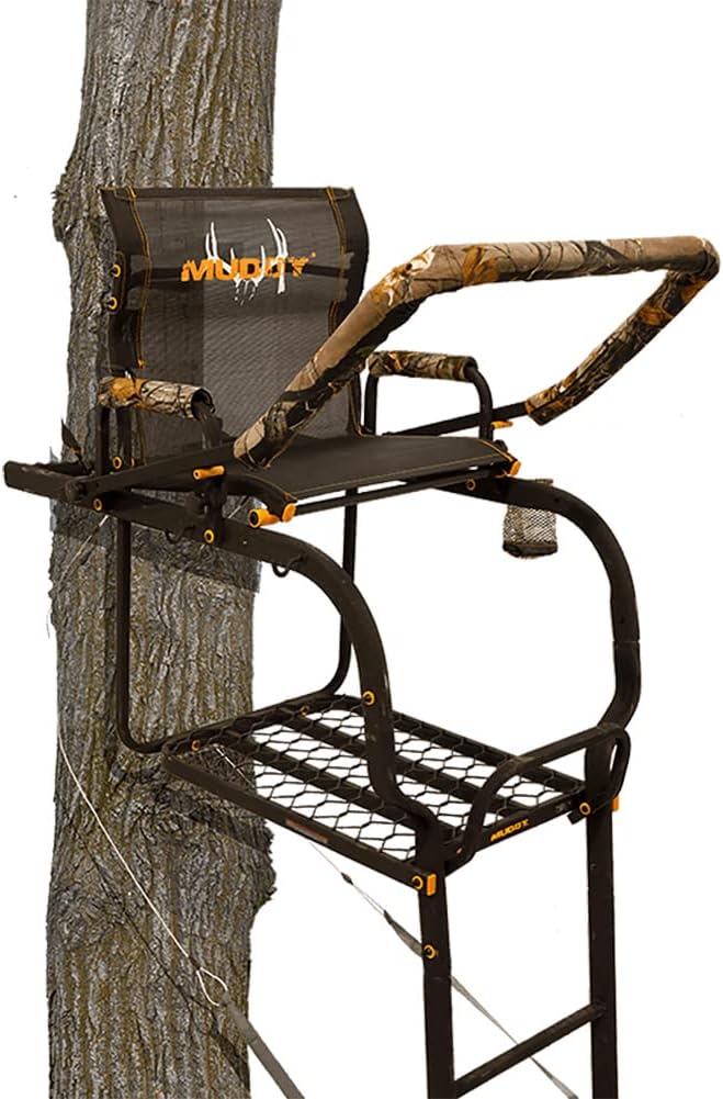 20' Height Steel Ladder Stand with Padded Shooting Rest A300