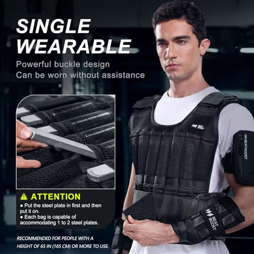 20lb/30lb/40lb/50lb/60lb Adjustable Weight Vest with Steel Plates Z21026