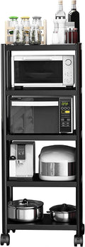5-Tier Black Stainless Steel Utility Shelving Unit with Wheels F1250
