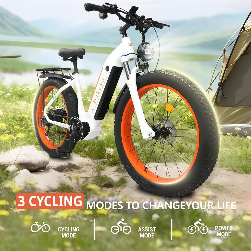 1000W Brushless Motor 7-Speed 48V 15AH Battery 26" x 4.0 Fat Tire Electric Bike L88106