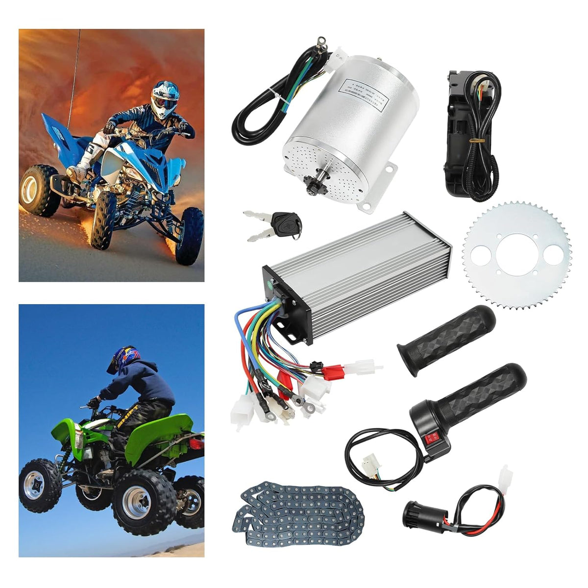 48-72V 3000W Brushless Motor Kit with Controller & Throttle T814109