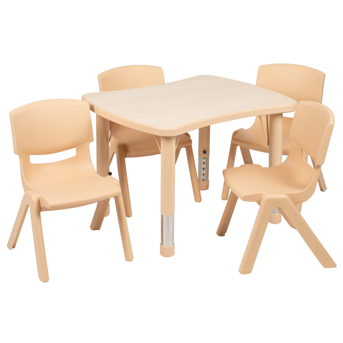 Blue Height-Adjustable Plastic Activity Table Set I287580