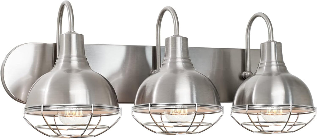 3-Light Brushed Nickel Vanity Light N8427