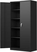 72 Locking Steel Storage Cabinet with 4 Adjustable Shelves U96707