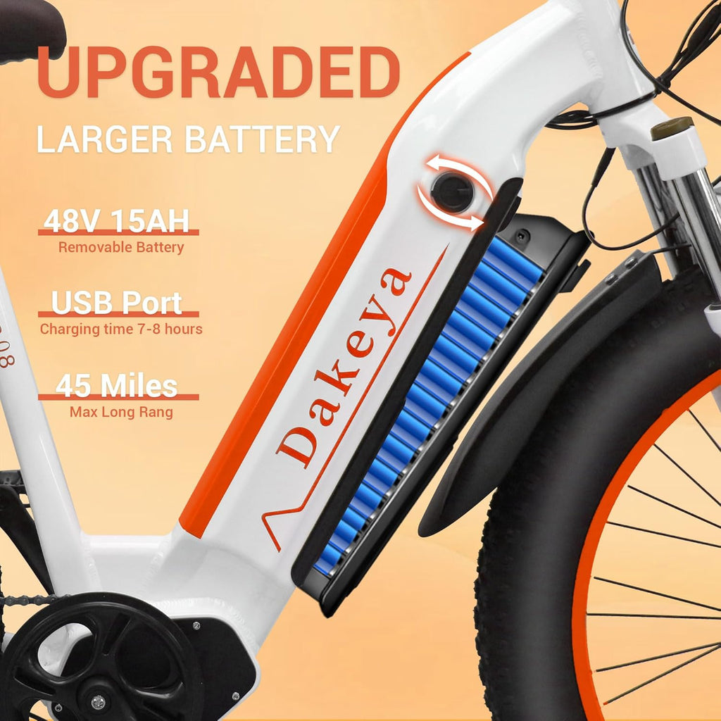1000W Brushless Motor 7-Speed 48V 15AH Battery 26" x 4.0 Fat Tire Electric Bike L88106