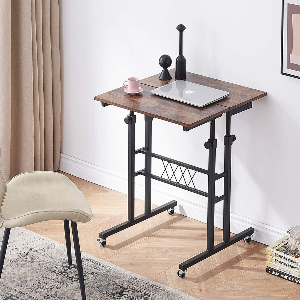 Black Wood Grain Adjustable Height Standing Desk Y276507