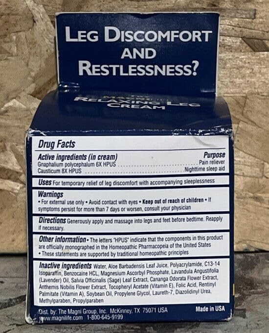 2 Packs of 4oz Leg Cream with Lavender and Magnesium O4439