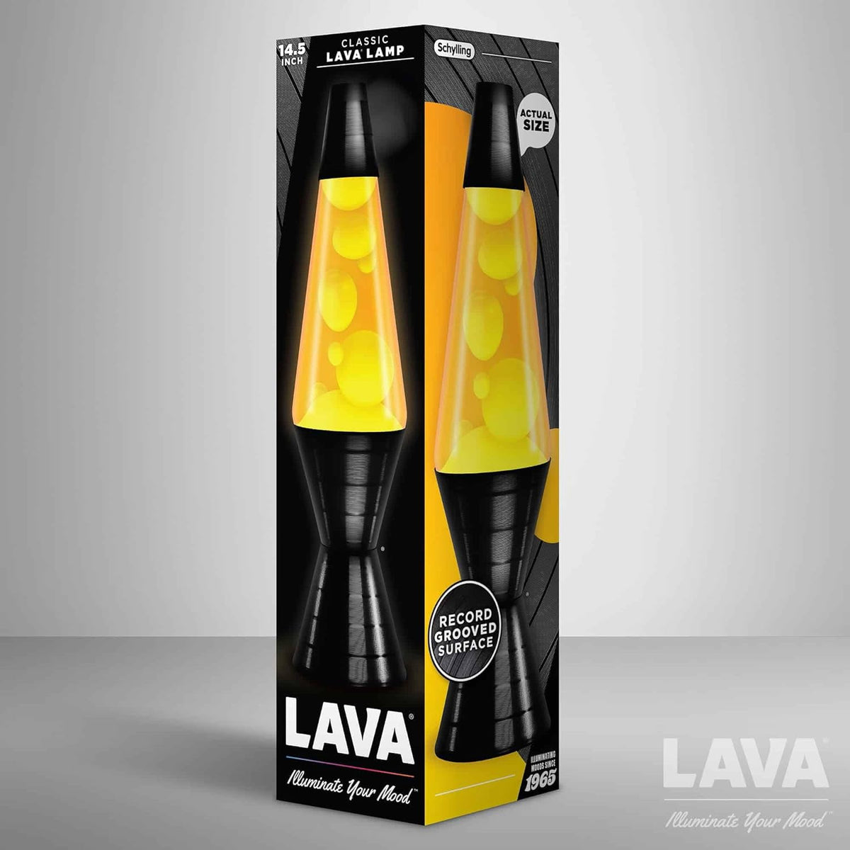 14.5'' Yellow Wax and Orange Liquid Motion Light O416