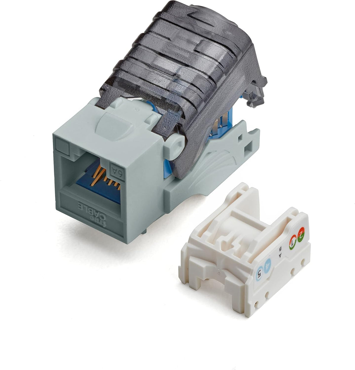 Blue Cat6A Toolless Keystone Jack 12 Pack O931