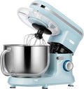660W 10 Speed 6 Quart Tilt-Head Electric Stand Mixer with Beater, Dough Hook, Wire Whip and Egg Separator, Blue K798990
