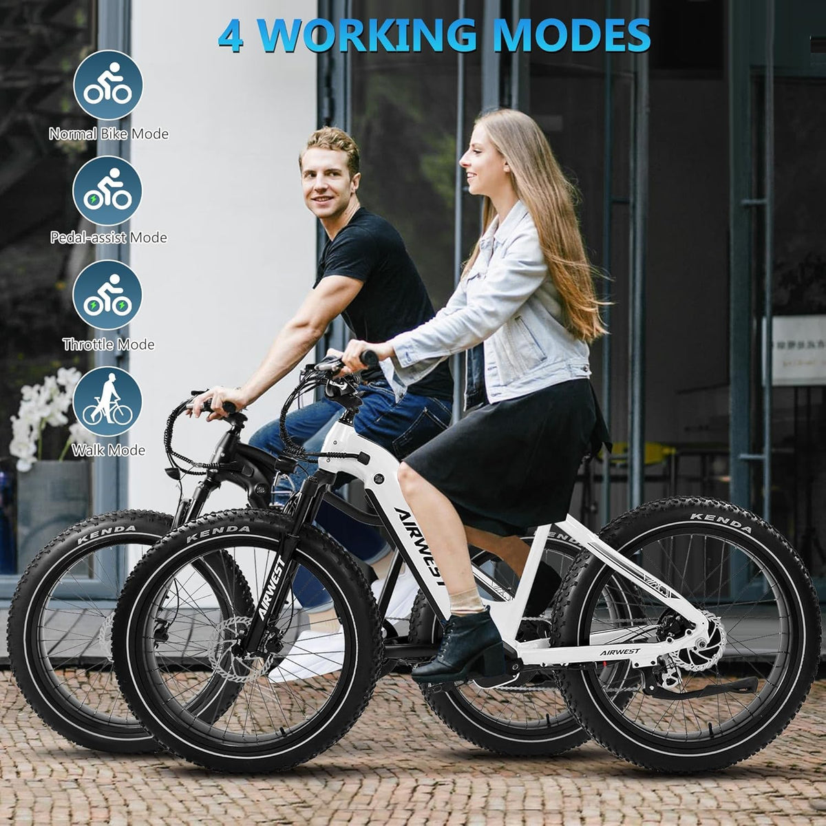 750W 26" Fat Tire Electric Bicycle with 48V 15AH Battery V881478