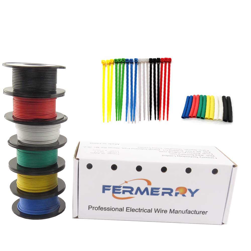 14 Gauge Silicone Electrical Wire 6 Colors 25ft Each S213083