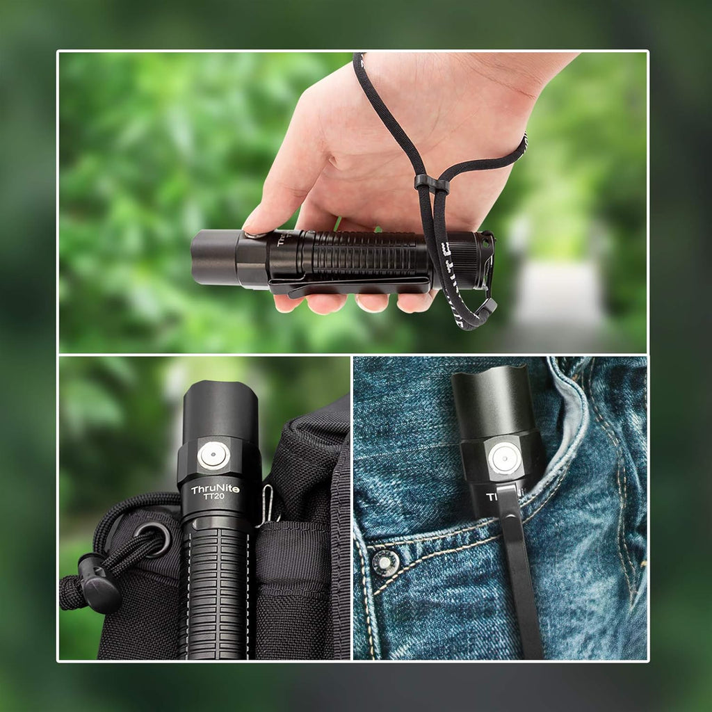 Black Rechargeable Tactical Flashlight B943363