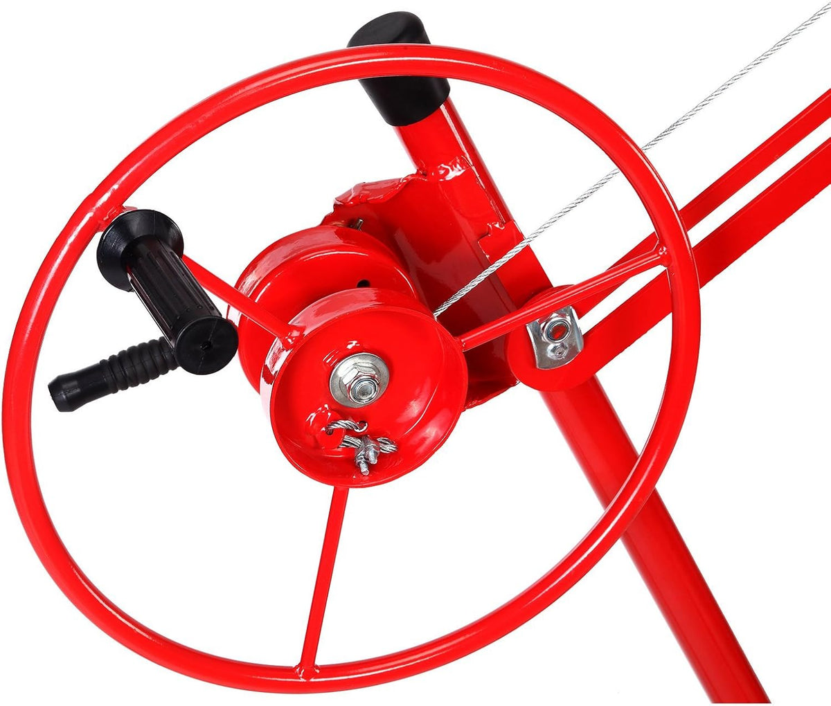 11' Drywall Lift Rolling Panel Hoist Jack Lifter with Lockable Caster Wheels E6290