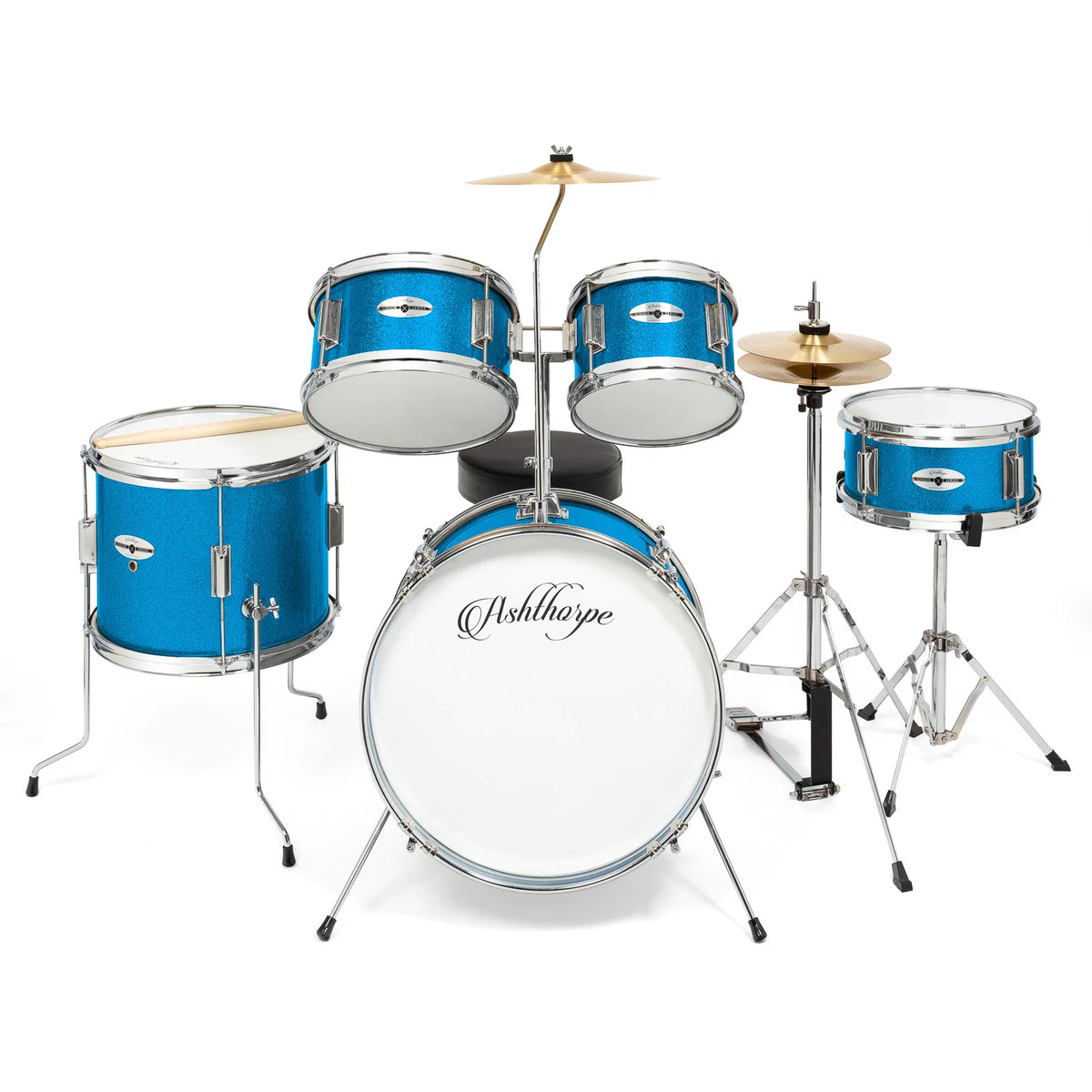 Blue 5-Piece Junior Drum Set with Genuine Brass Cymbals T791561