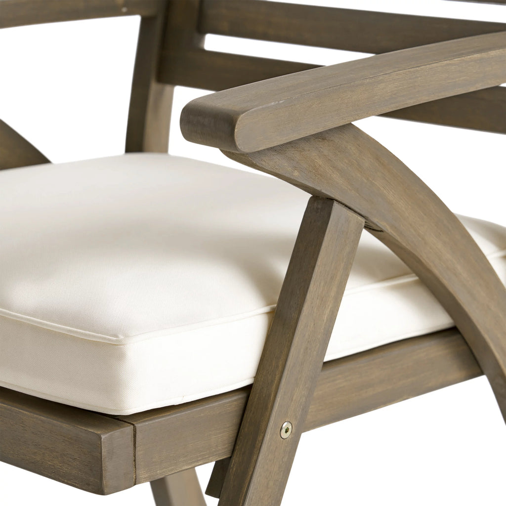 Acacia Wood Dining Chairs with Cushion, Set of 2 I25167