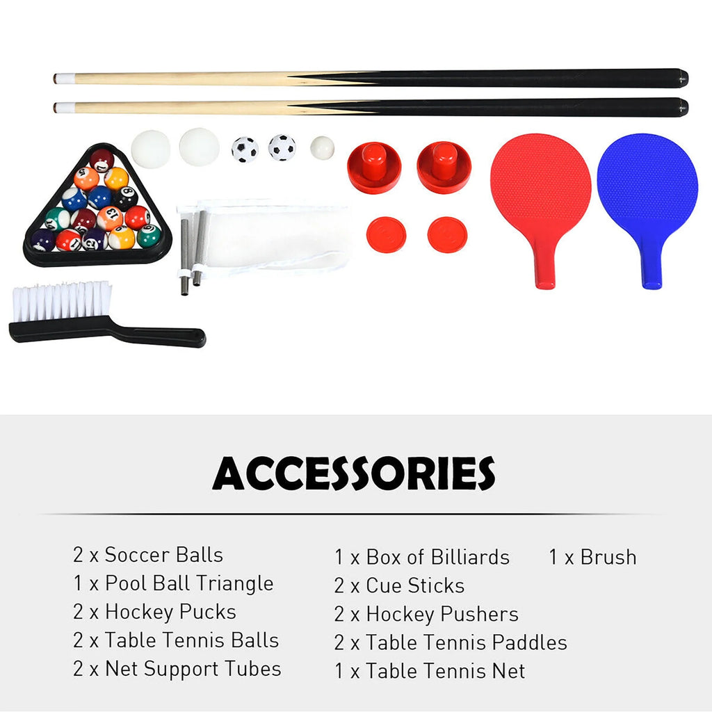 4 In 1 Multi Game Hockey Tennis Football Pool Table G4194