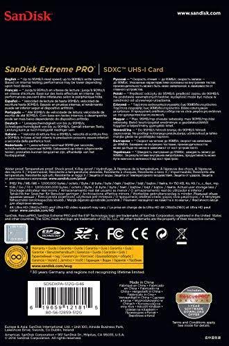 512gb Extreme Pro SDXC UHS-I Card N34263