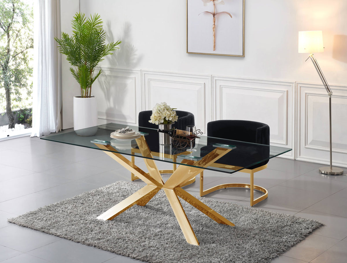 Black Velvet Dining Chair Y58533
