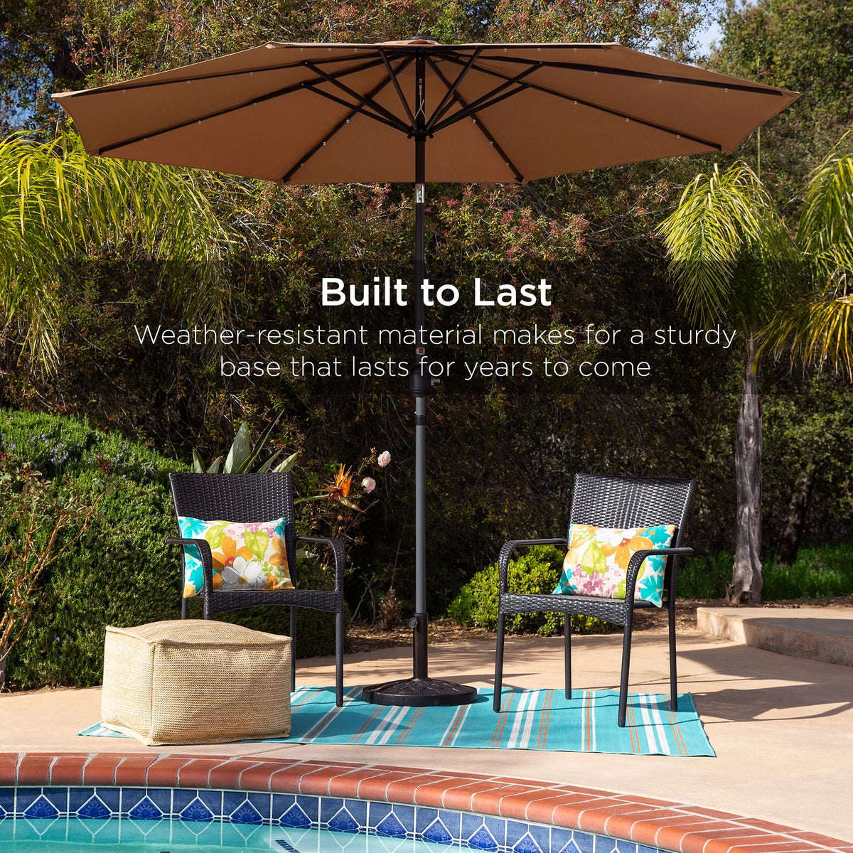 18in Round Heavy-Duty Steel Patio Umbrella Base Stand D955