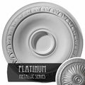 24 1/4x22OD x 1 1/2x22P Hand-Painted Platinum Ceiling Medallion I262