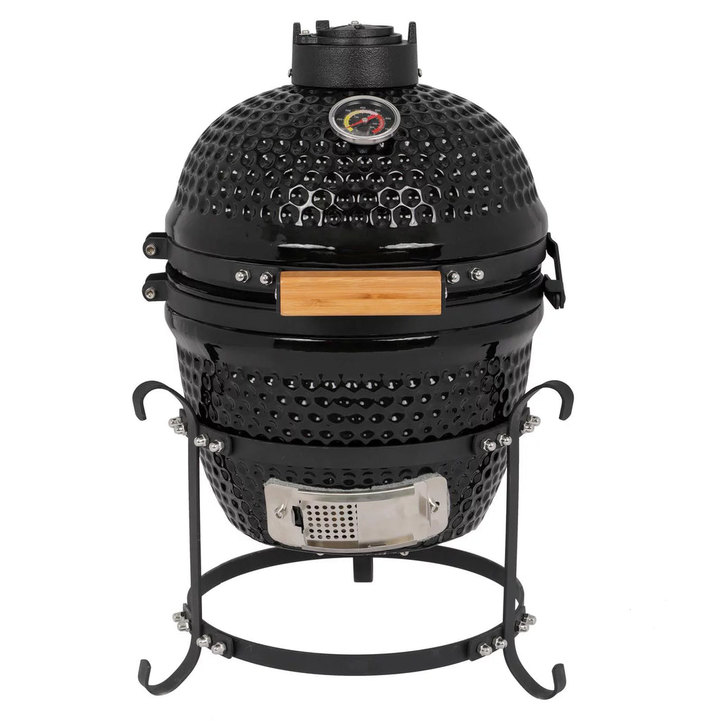 13in Black Ceramic Charcoal BBQ Grill E6285
