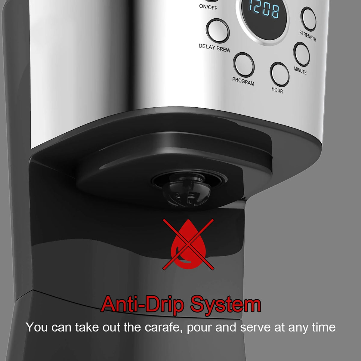 12-Cup Programmable Coffee Maker with Glass Carafe U514