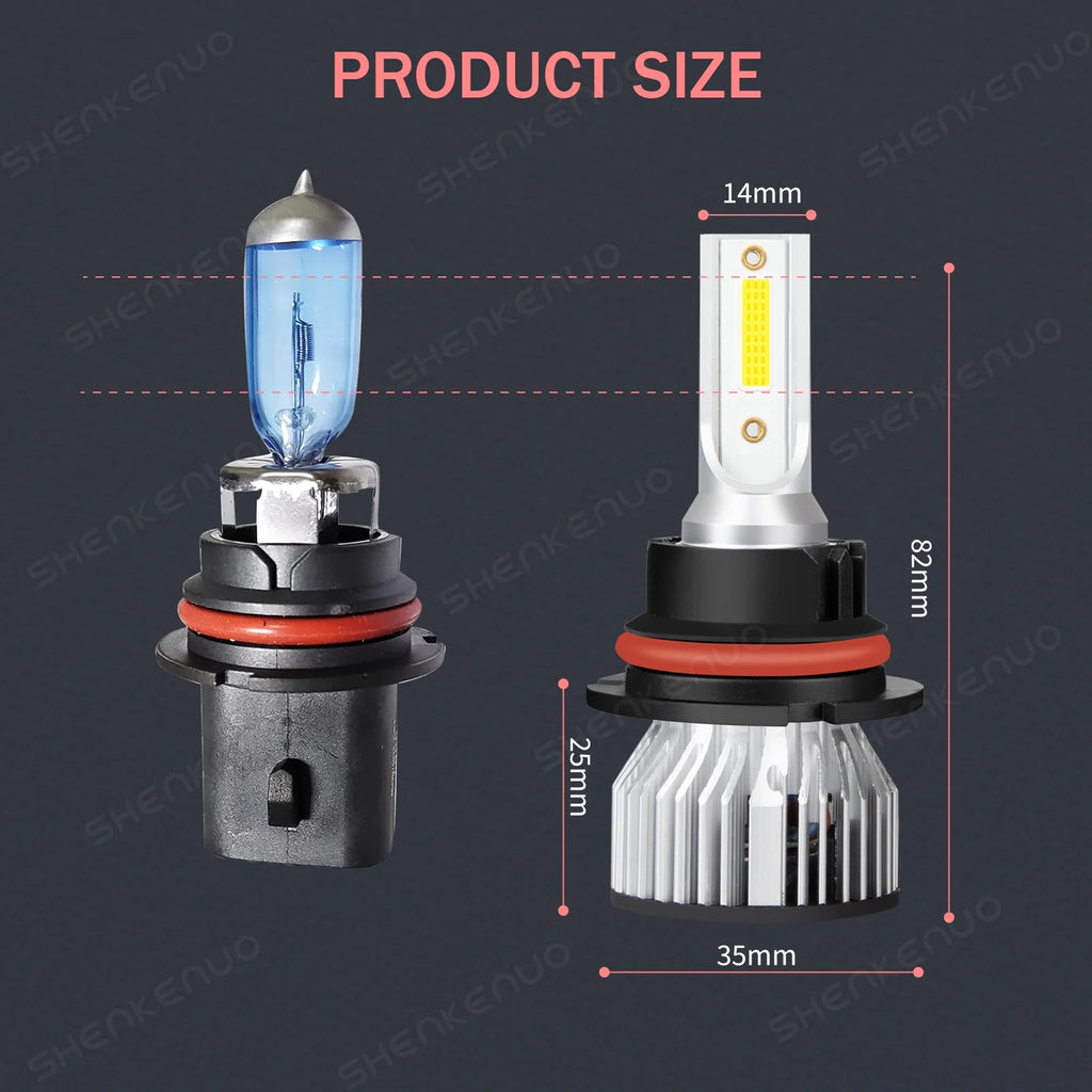 9007+H11 LED Headlight Fog Light Bulbs I13371
