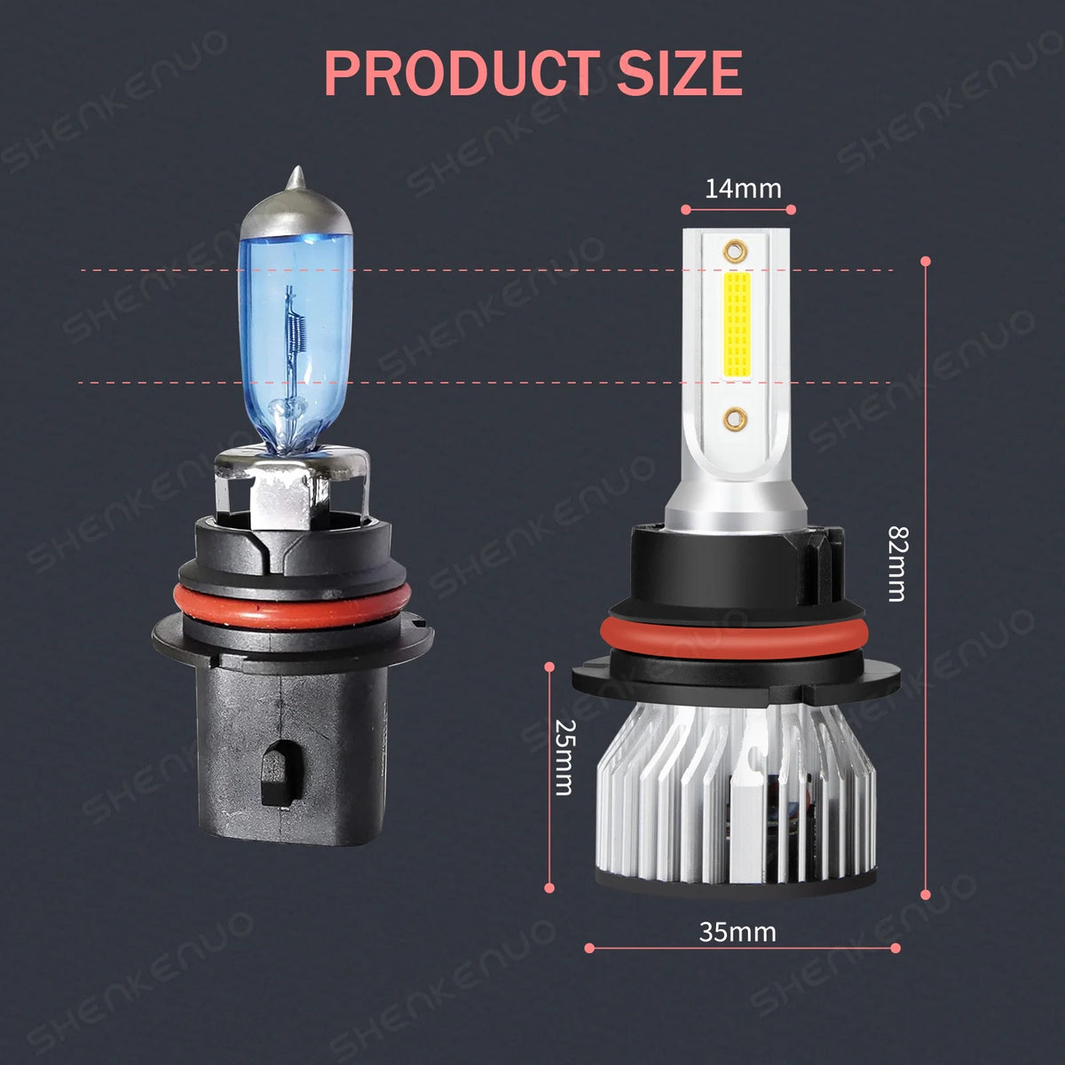9007+H11 LED Headlight Fog Light Bulbs I13371