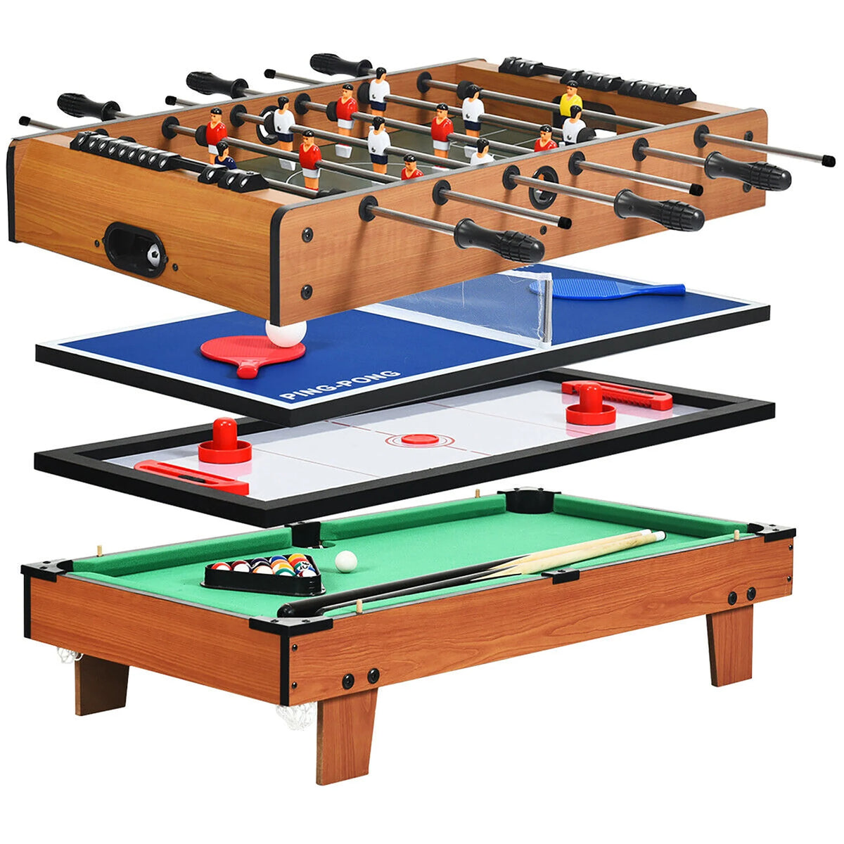 4 In 1 Multi Game Hockey Tennis Football Pool Table G4194