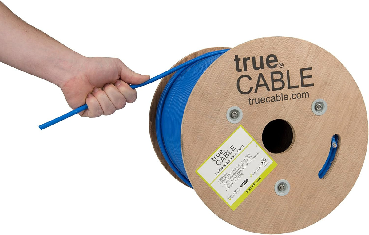 500ft White 23AWG Solid Bare Copper Bulk Ethernet Cable Q9894